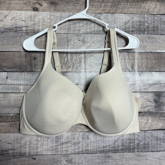 Cacique Lane Bryant Beige Lightly Lined T-Shirt Bra size 46DD - Picture 1 of 9